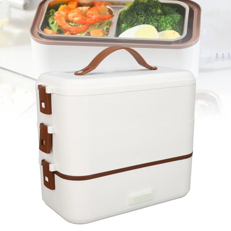 Electric Lunch Box Food Heater 3 Layer 1.2L Capacity 304 Stainless Steel Leak Proof Divided Heating Food Warmer White
Electric Lunch Box Food Heater 3 Layer 1.2L Capacity 304 Stainless Steel Leak Proof Divided Heating Food Warmer White