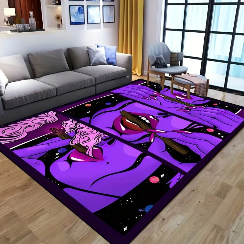 VIKAMA Purple Abstract Pattern Rug – Stain-resistant and Non-slip Entryway Doormat, Living Room Sofa Rug, Home Furnishings
VIKAMA Purple Abstract Pattern Rug – Stain-resistant and Non-slip Entryway Doormat, Living Room Sofa Rug, Home Furnishings