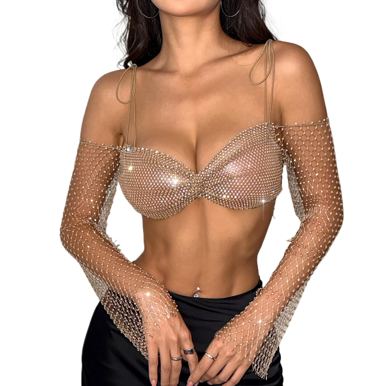 2026 New Suspender Fishing Net Rhinestone Top Valentine's Day Clothing American Spice Girl Lace-up Vest Suspender Women
2026 New Suspender Fishing Net Rhinestone Top Valentine's Day Clothing American Spice Girl Lace-up Vest Suspender Women