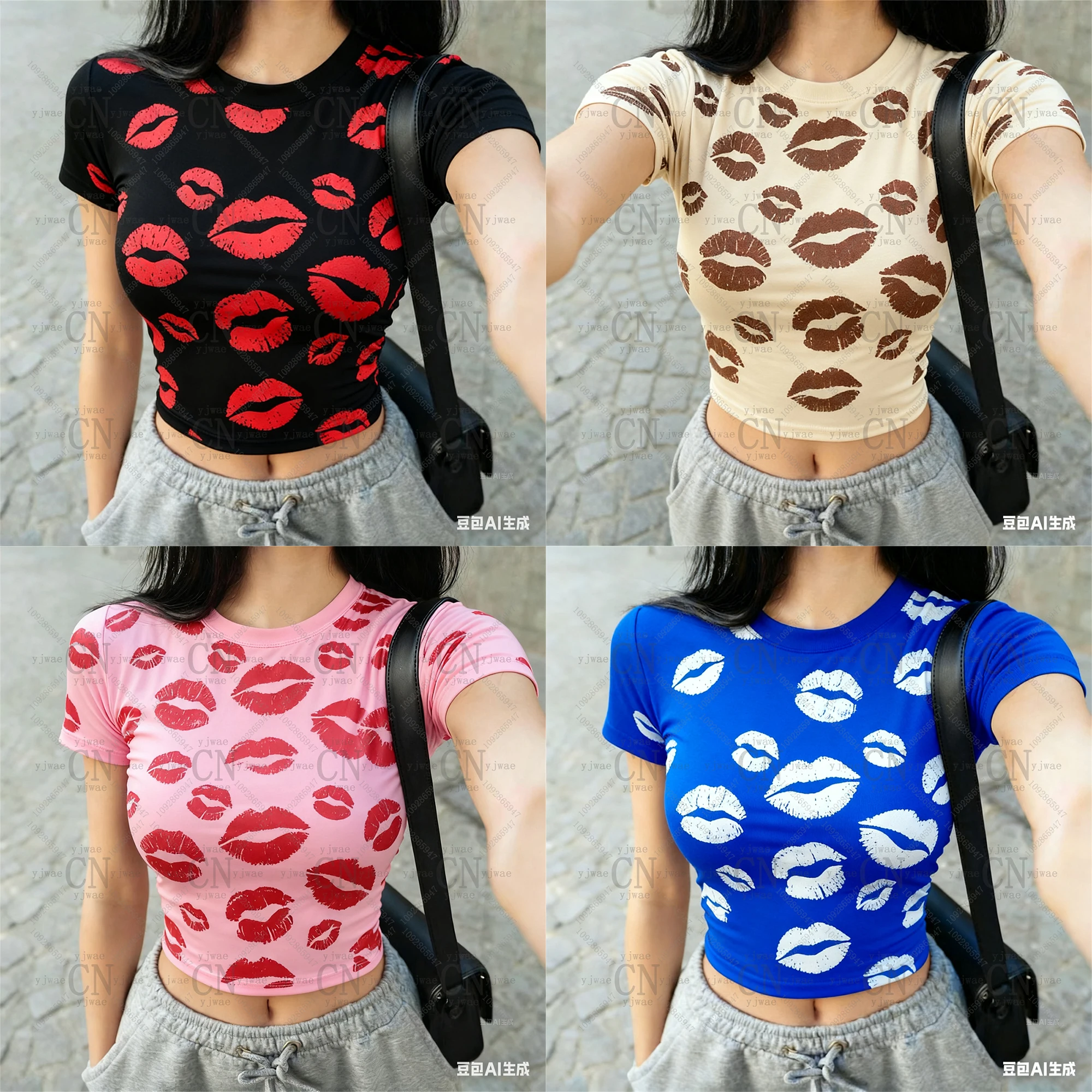 Губная помада с принтом всего тела, короткая уличная футболка, летняя женская модная и сексуальная пикантная одежда для девочек, футболка с круглым вырезом
Губная помада с принтом всего тела, короткая уличная футболка, летняя женская модная и сексуальная пикантная одежда для девочек, футболка с круглым вырезом
