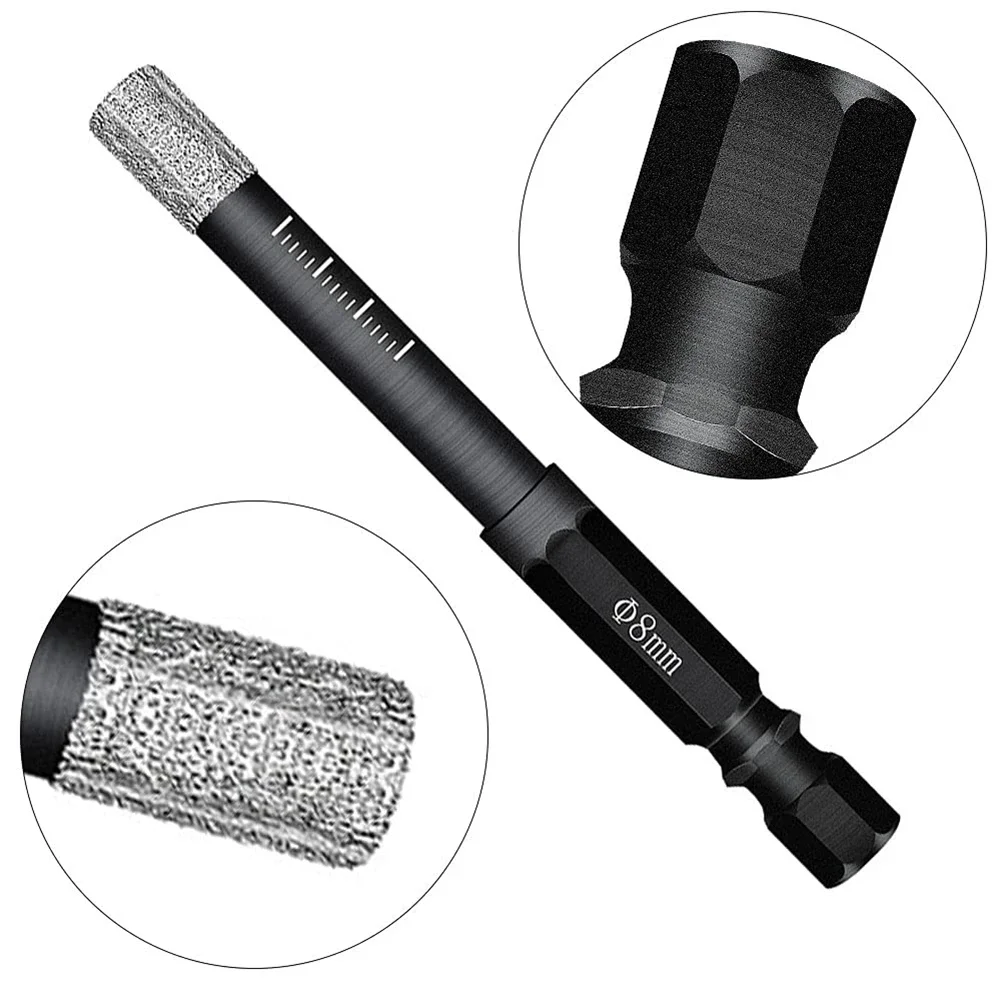 New Practical Quality Drill Bit Diamond Multi-purpose High Efficiency Long Life Marble Tipped Wax Inside 2PCS Black
New Practical Quality Drill Bit Diamond Multi-purpose High Efficiency Long Life Marble Tipped Wax Inside 2PCS Black