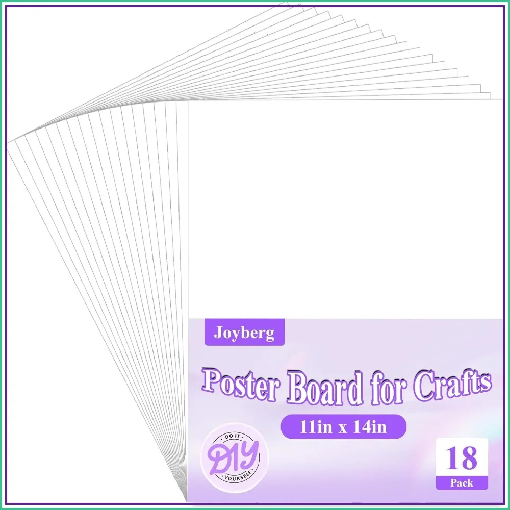 18 Pack 11x14 White Poster Boards for Crafts, DIY, Drawing & School Projects
18 Pack 11x14 White Poster Boards for Crafts, DIY, Drawing & School Projects