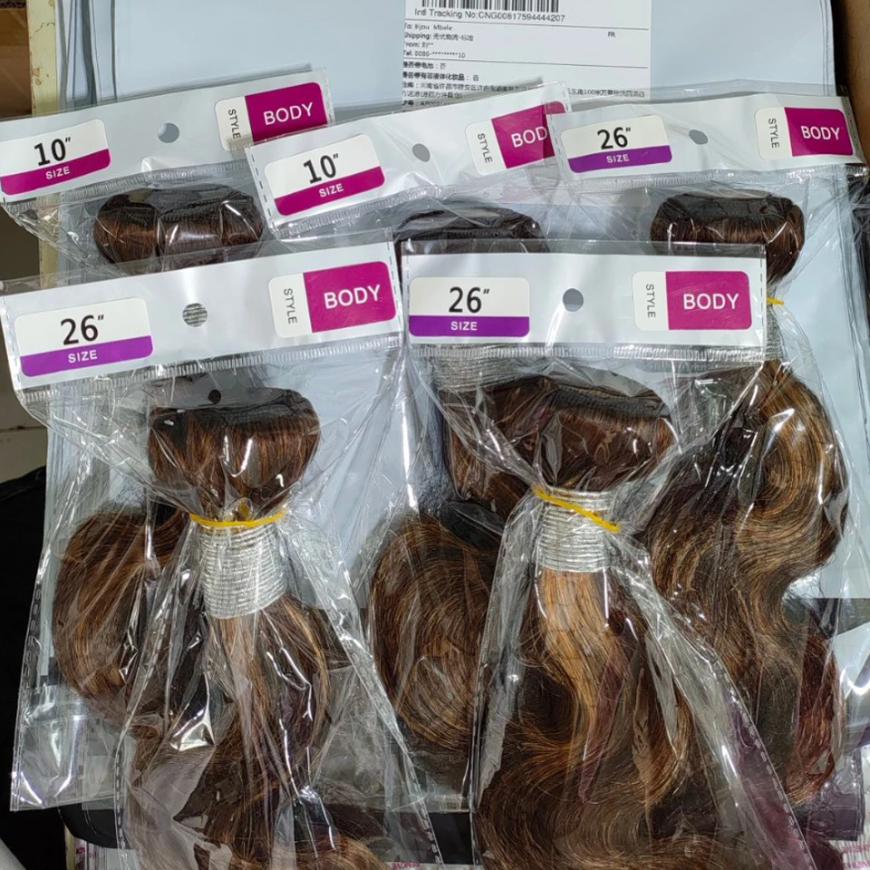 10-30 Inch Highlight P4/27 Honey Brown Body Wave Human Hair Bundles 100% Human Hair 1 2 3 4 PCS Brazilian Human Hair Bundles 100% Unprocessed Double Weft Hair Extensions For Women Daily Use Birthday Holiday Gift Popular Hairstyles
10-30 Inch Highlight P4/27 Honey Brown Body Wave Human Hair Bundles 100% Human Hair 1 2 3 4 PCS Brazilian Human Hair Bundles 100% Unprocessed Double Weft Hair Extensions For Women Daily Use Birthday Holiday Gift Popular Hairstyles