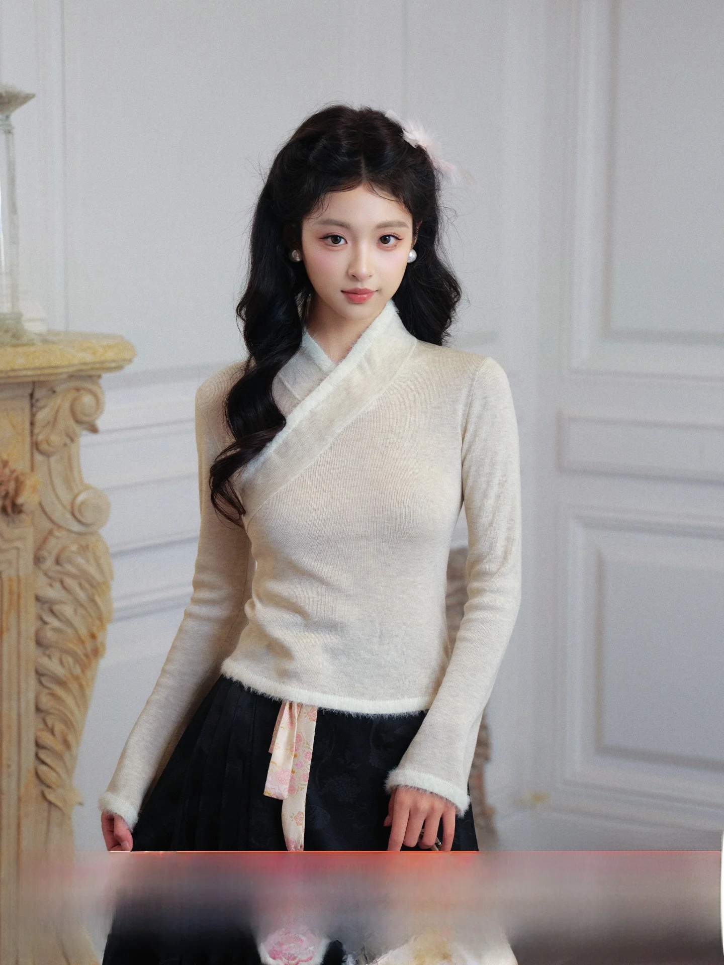 Женская трикотажная кофта-база July Evening, оригинальный дизайн, белая, облегающая, для ношения под ханьфу, осень-зима
Женская трикотажная кофта-база July Evening, оригинальный дизайн, белая, облегающая, для ношения под ханьфу, осень-зима