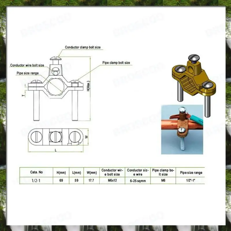 The New 3 Pcs Ground Clamp 1/2-1 Conduit Fitting, Copper Alloy Wire Clamp Conduit Fitting, For Bonding Ground Wire To Water Pipe
The New 3 Pcs Ground Clamp 1/2-1 Conduit Fitting, Copper Alloy Wire Clamp Conduit Fitting, For Bonding Ground Wire To Water Pipe