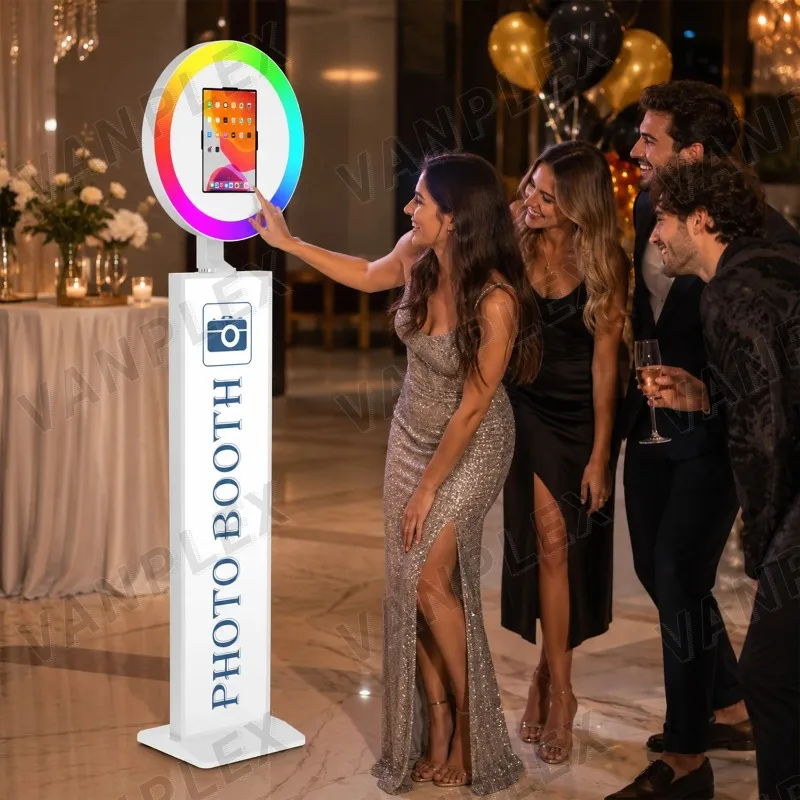 【Hot Sale】Modern All-in-One IPad Photo Booth Shell 10.2-13 Inch Metal Stand Adjustable Angle RGB Ring Light Custom Logo Professi
【Hot Sale】Modern All-in-One IPad Photo Booth Shell 10.2-13 Inch Metal Stand Adjustable Angle RGB Ring Light Custom Logo Professi