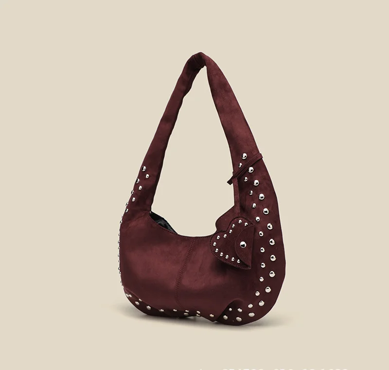 2026 New Suede Bucket Bag With Rivets Matte Crescent Shoulder Crossbody Bag Women Underarm Tote Handbag Best Seller
2026 New Suede Bucket Bag With Rivets Matte Crescent Shoulder Crossbody Bag Women Underarm Tote Handbag Best Seller