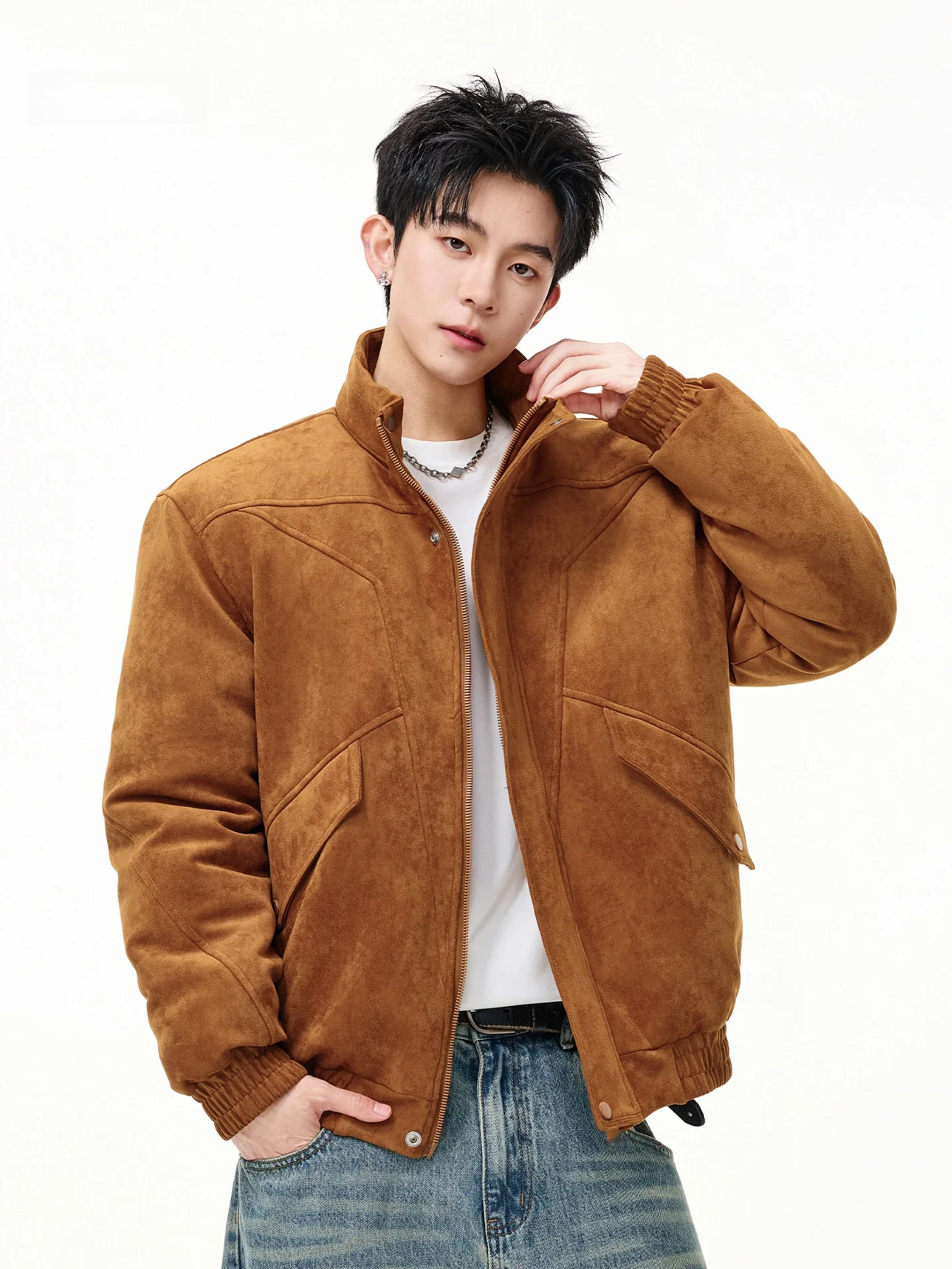 Мужская утепленная куртка-бомбер из американского замшевого материала с воротником-стойкой, ветрозащитная, из хлопка, в стиле пэчворк, для работы и активного отдыха
Мужская утепленная куртка-бомбер из американского замшевого материала с воротником-стойкой, ветрозащитная, из хлопка, в стиле пэчворк, для работы и активного отдыха