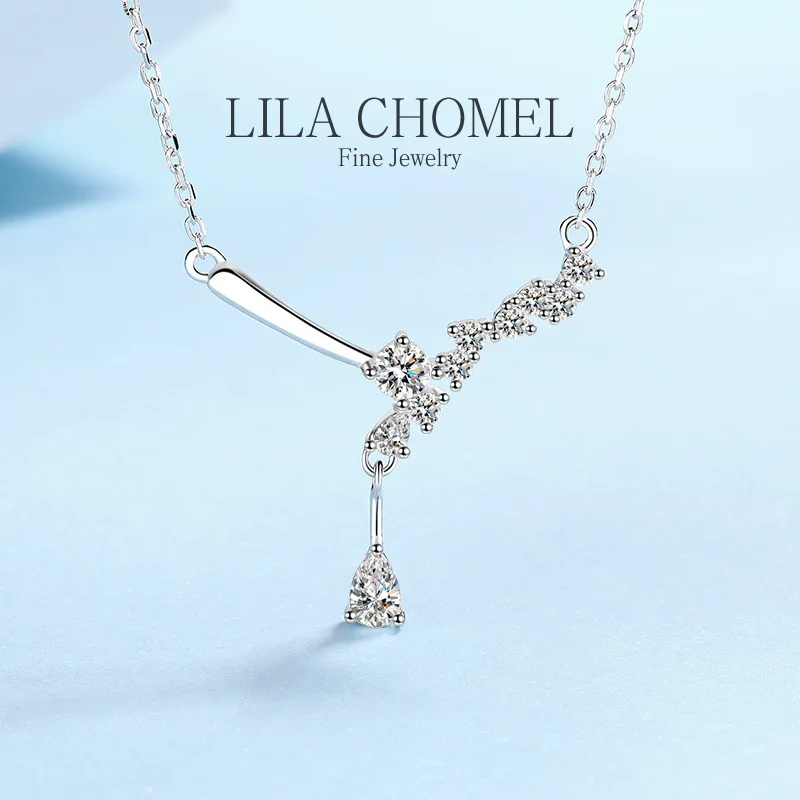 Platinum PT950 Water Drop Simple Collarbone Chain Temperament Daily Fine Jewelry Necklace Moissanite Diamond Pendant for Women
Platinum PT950 Water Drop Simple Collarbone Chain Temperament Daily Fine Jewelry Necklace Moissanite Diamond Pendant for Women
