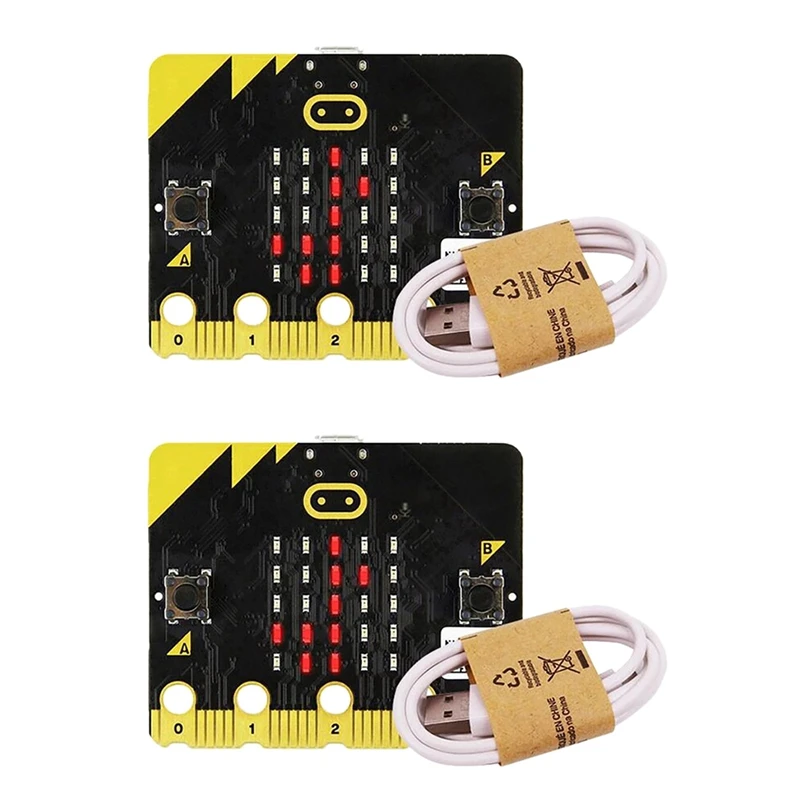2 стартовых комплекта Microbit Board V2 имеет встроенные динамики и микрофон с поддержкой искусственного интеллекта
2 стартовых комплекта Microbit Board V2 имеет встроенные динамики и микрофон с поддержкой искусственного интеллекта