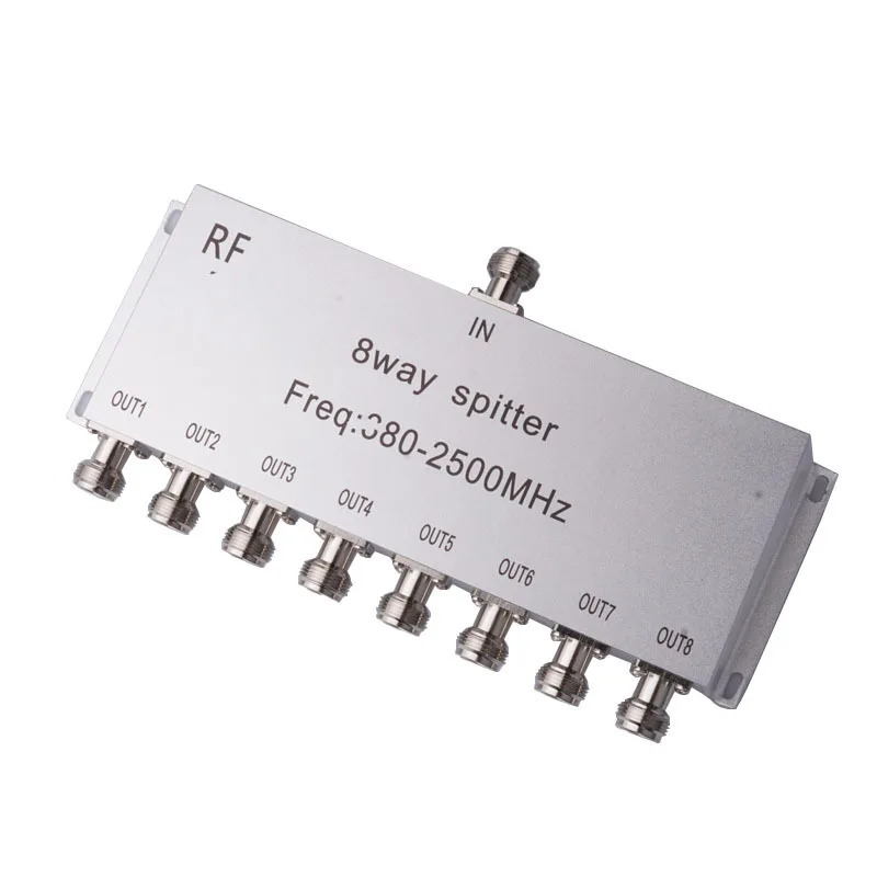 380-2500MHz N-Type Female 1 - to - 8 Power Divider - Ideal for Signal Distribution in RF Systems
380-2500MHz N-Type Female 1 - to - 8 Power Divider - Ideal for Signal Distribution in RF Systems