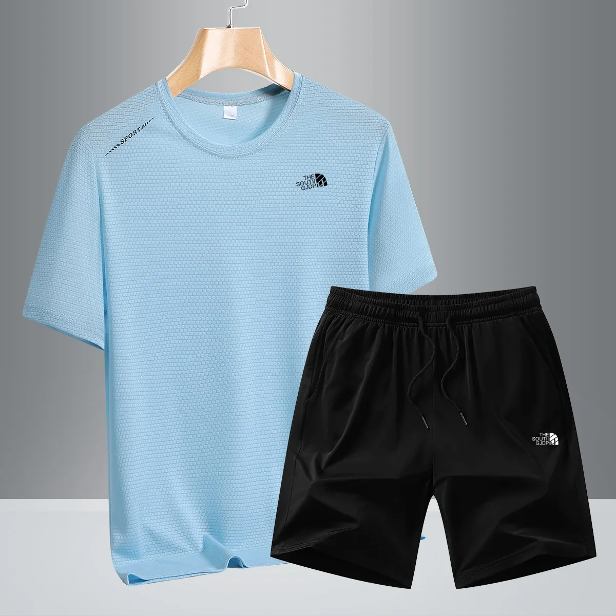 North Face Summer Men's Casual Sports Suit Short Sleeved Shorts Two-piece Set Quick Drying Breathable Running Fitness Sportswear
North Face Summer Men's Casual Sports Suit Short Sleeved Shorts Two-piece Set Quick Drying Breathable Running Fitness Sportswear
