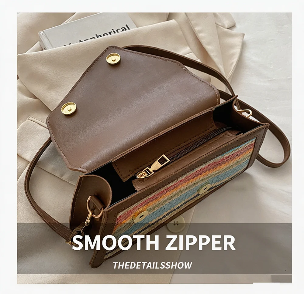 Minimalist Shoulder Bag Flap Square Shoulder Bag Straw Crossbody Bag Lightweight For Daily Commuting Casual Outings
Minimalist Shoulder Bag Flap Square Shoulder Bag Straw Crossbody Bag Lightweight For Daily Commuting Casual Outings