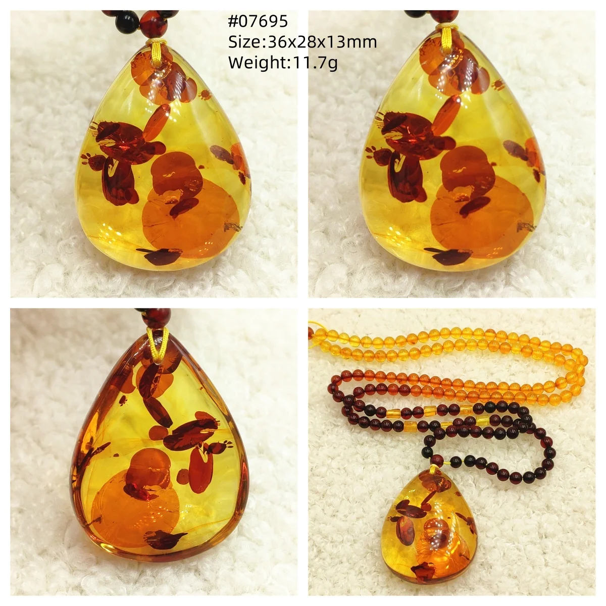 Natural Piebald Amber Pendant Round Beads Necklace Yellow Amber 36x28x13mm Gemstone Pendant Jewelry AAAAA
Natural Piebald Amber Pendant Round Beads Necklace Yellow Amber 36x28x13mm Gemstone Pendant Jewelry AAAAA