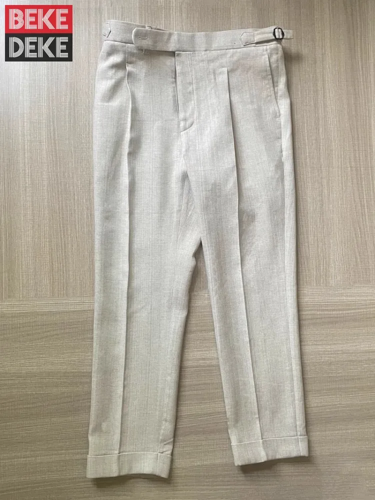 2025 New Fashion Pure Linen Men Pants Buttons Ankle Length Pant Business Casual Mid Waisted Straight-Leg Breathable Trousers
2025 New Fashion Pure Linen Men Pants Buttons Ankle Length Pant Business Casual Mid Waisted Straight-Leg Breathable Trousers