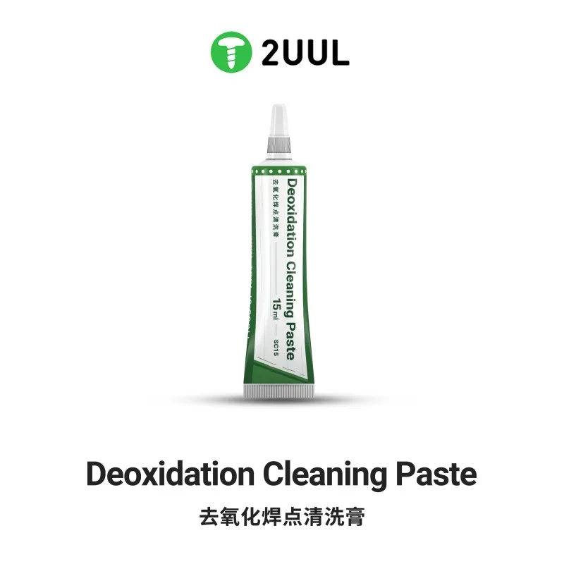 Professional 2UUL SC15 Deoxidation Cleaning Paste Easy to Clean for Mobile Phone PCB Board Solder Joint Oxidation Removal
Professional 2UUL SC15 Deoxidation Cleaning Paste Easy to Clean for Mobile Phone PCB Board Solder Joint Oxidation Removal