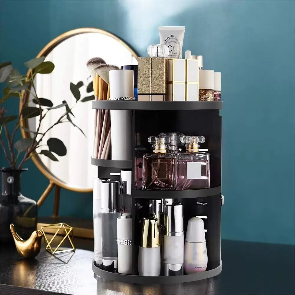 Space Saving Rotating Display Stand Adjustable 360 Degree Rotating Desktop Storage Rack Large-capacity Cosmetic Storage Box
Space Saving Rotating Display Stand Adjustable 360 Degree Rotating Desktop Storage Rack Large-capacity Cosmetic Storage Box