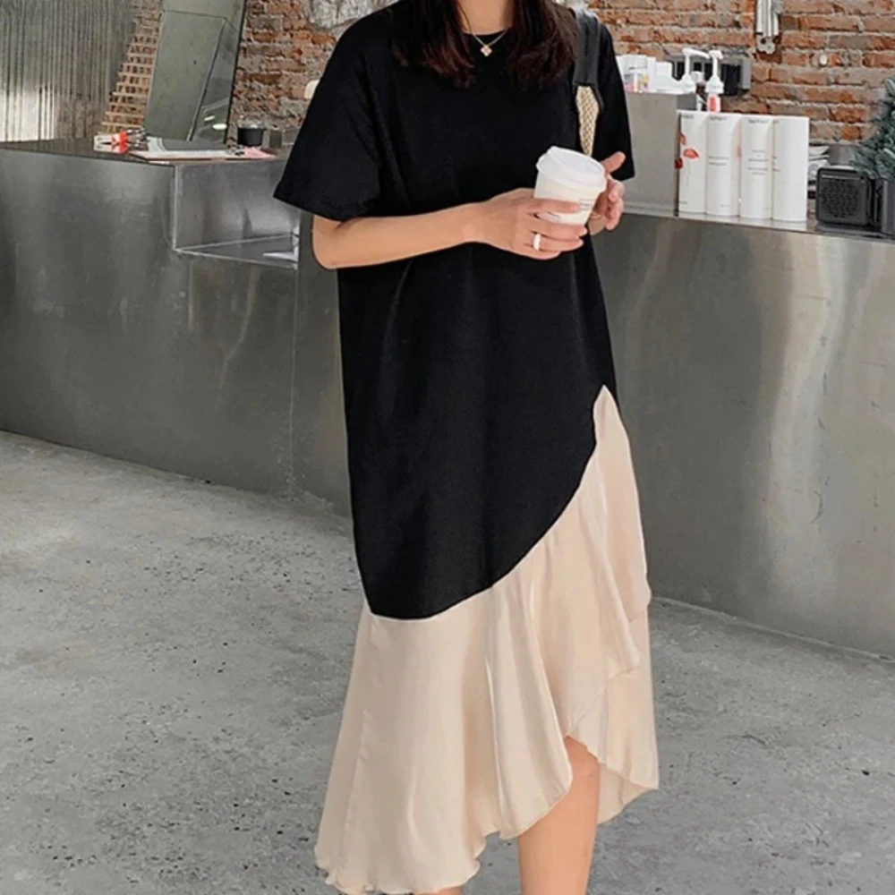 2025 Summer Korea New Dresses for Women Vestidos Fashion Cotton Patchwork Irregular Hem Long Dresses
2025 Summer Korea New Dresses for Women Vestidos Fashion Cotton Patchwork Irregular Hem Long Dresses
