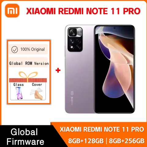Xiaomi Redmi Note 11 Pro 8GB 256GB 108MP Camera 5G Smartphone MTK Helio G96 Octa Core 120Hz Display NFC Global Rom
