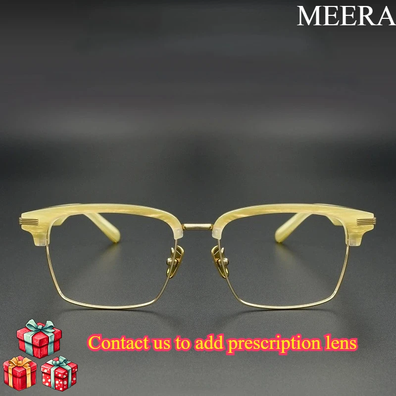 Luxury Gold-Striped Black Eyebrow Half Rim Frames Titanium Acetate Optical Frame Lightweight Eyeglasses Anti-blue Light Glasses
Luxury Gold-Striped Black Eyebrow Half Rim Frames Titanium Acetate Optical Frame Lightweight Eyeglasses Anti-blue Light Glasses