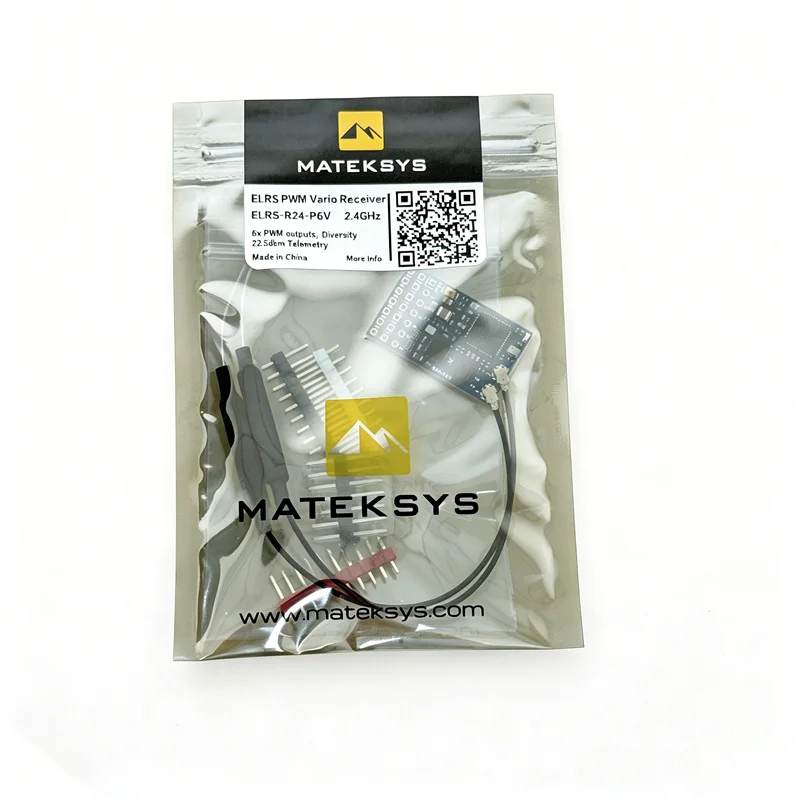 Приемник Mateksys R24-V 2.4ГГц ELRS, со встроенным датчиком вариометра, 7x PWM выходами, ESP8285 RX для радиоуправляемых планеров и дронов
Приемник Mateksys R24-V 2.4ГГц ELRS, со встроенным датчиком вариометра, 7x PWM выходами, ESP8285 RX для радиоуправляемых планеров и дронов