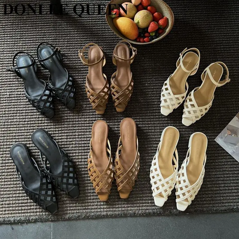 2026 Summer Women Sandals Slippers Brand Narrow Slingback Open Toe Flat Heels Shoes Slides Woman Sandalias Hollow Vintage Shoes
2026 Summer Women Sandals Slippers Brand Narrow Slingback Open Toe Flat Heels Shoes Slides Woman Sandalias Hollow Vintage Shoes