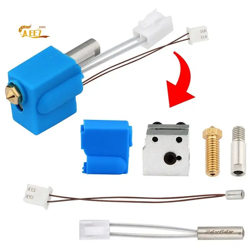 Комплект Hotend принтера AEE7-3D для Sidewinder X1 Genius с силиконовым носком, нагревательной трубкой, термистором и горлом-экструдером
Комплект Hotend принтера AEE7-3D для Sidewinder X1 Genius с силиконовым носком, нагревательной трубкой, термистором и горлом-экструдером