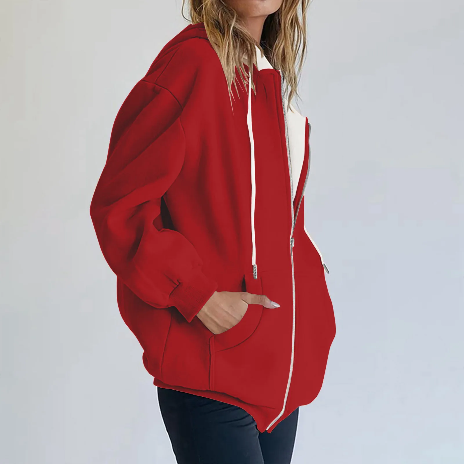 women hoodies Spring/Autumn Fashion Europe-USA Style Zip-Up Jacket Women/Men solid casual Loose Zipper Hooded Sweatshirts
women hoodies Spring/Autumn Fashion Europe-USA Style Zip-Up Jacket Women/Men solid casual Loose Zipper Hooded Sweatshirts