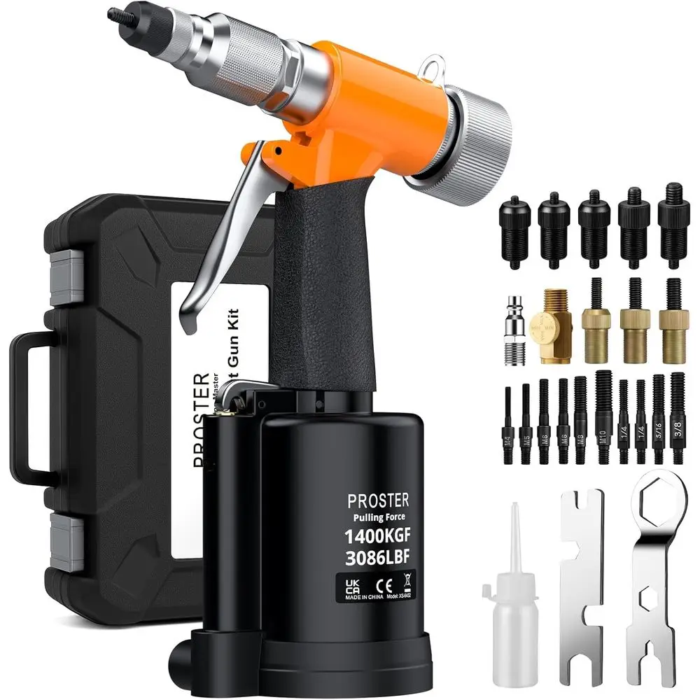 Набор пневматических гидравлических заклепок - Набор для установки сверхмощных заклепок 3086LBF для гаек M4 M5 M6 M8 M10 1/4 5/16 3/8 с накоплением C
Набор пневматических гидравлических заклепок - Набор для установки сверхмощных заклепок 3086LBF для гаек M4 M5 M6 M8 M10 1/4 5/16 3/8 с накоплением C