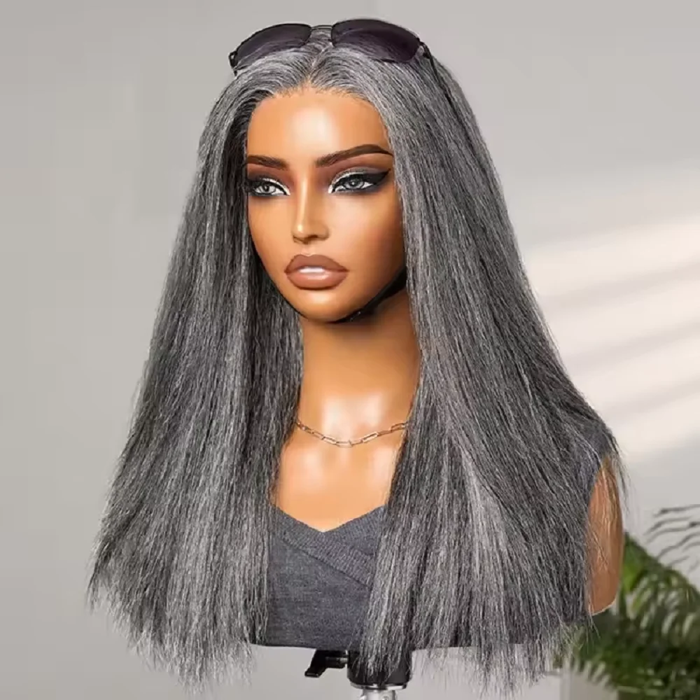 200% Density Silver Grey Straight 13x6 HD Lace Frontal Wigs Human Hair 30 32 Inch Human Hair Wigs Straight Brazilian For Women
200% Density Silver Grey Straight 13x6 HD Lace Frontal Wigs Human Hair 30 32 Inch Human Hair Wigs Straight Brazilian For Women