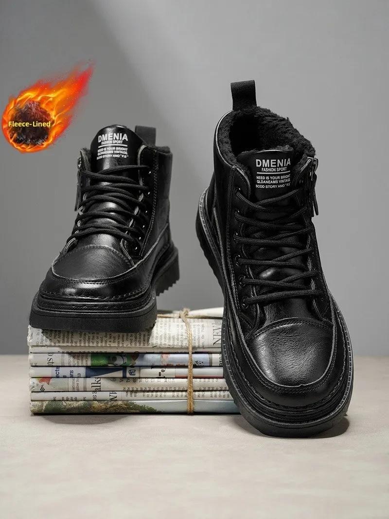 Men's Winter Boots Fleece Lined Waterproof Warm Snow Boots Casual British High Top Workwear Cotton Shoes
Men's Winter Boots Fleece Lined Waterproof Warm Snow Boots Casual British High Top Workwear Cotton Shoes