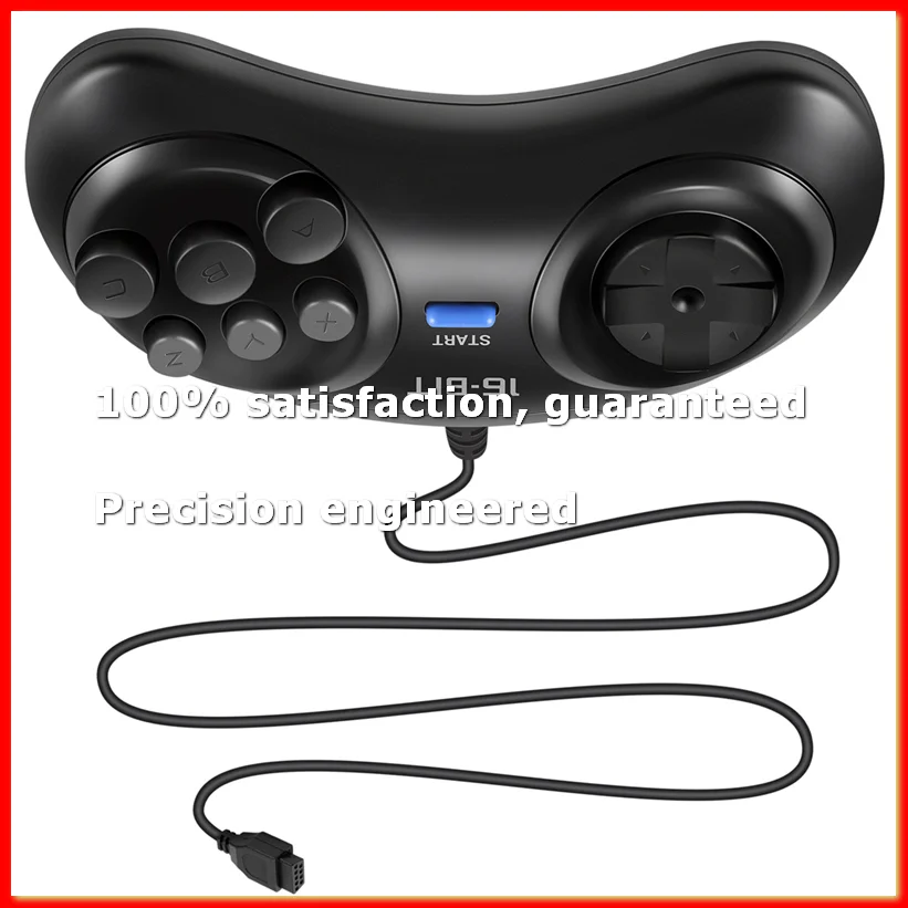2 Pcs Game Controller for for 16 Bit Handle Controller 6 Button Gamepad for Game Accessories Black-A22U
2 Pcs Game Controller for for 16 Bit Handle Controller 6 Button Gamepad for Game Accessories Black-A22U