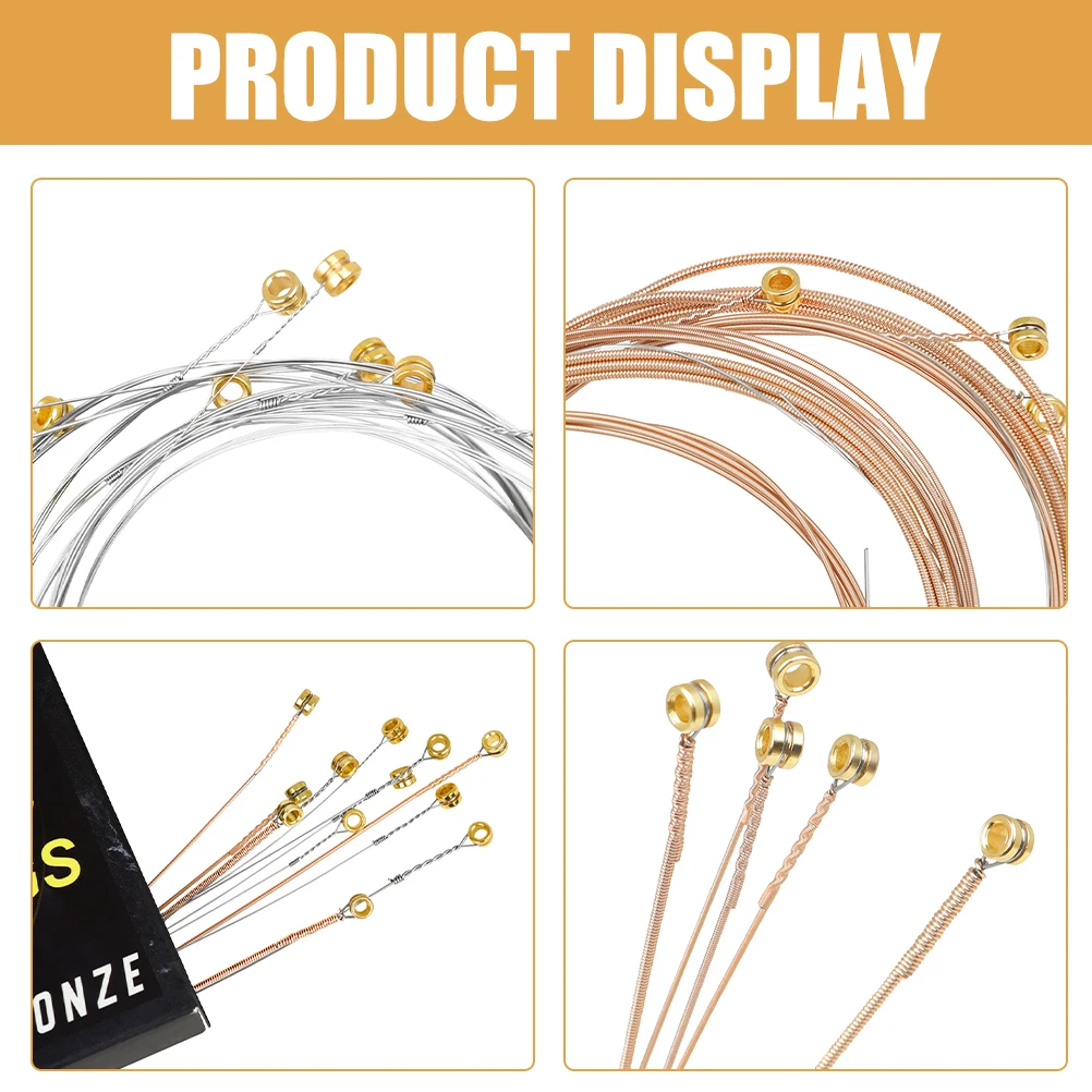 12pcs Phosphor Guitar Strings Metal Strings Folk Acoustic Replacement Metal Durable Kit Gift For Guitar Lovers
12pcs Phosphor Guitar Strings Metal Strings Folk Acoustic Replacement Metal Durable Kit Gift For Guitar Lovers