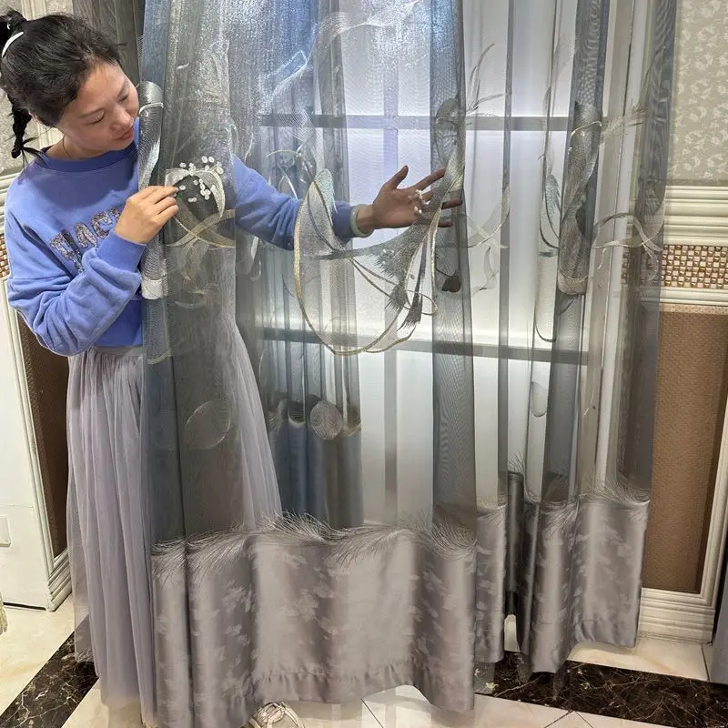 Custom Modern Light Luxury Curtains Embroidered Blackout Sheer Curtains High-end Window Sheer Living Room Bedroom Balcon
Custom Modern Light Luxury Curtains Embroidered Blackout Sheer Curtains High-end Window Sheer Living Room Bedroom Balcon