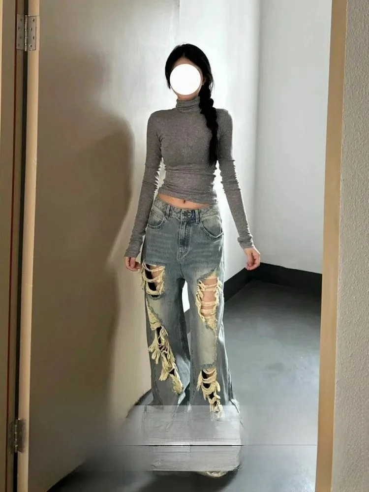 Американские женские джинсы-брюки большого размера в уличном стиле, осенне-зимние, новые, облегающие, с широкими штанинами, длиной в пол
Американские женские джинсы-брюки большого размера в уличном стиле, осенне-зимние, новые, облегающие, с широкими штанинами, длиной в пол