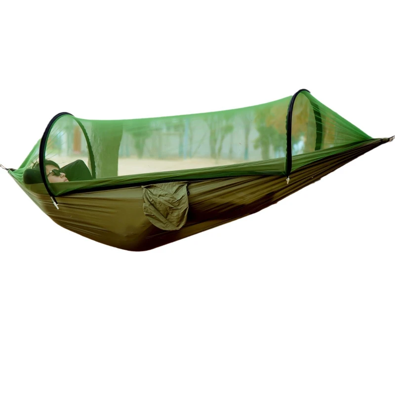 Quick Open Mosquito Net Hammock Anti-Rollover Nylon Fabric Outdoor Camping Leisure Swing Wholesale
Quick Open Mosquito Net Hammock Anti-Rollover Nylon Fabric Outdoor Camping Leisure Swing Wholesale