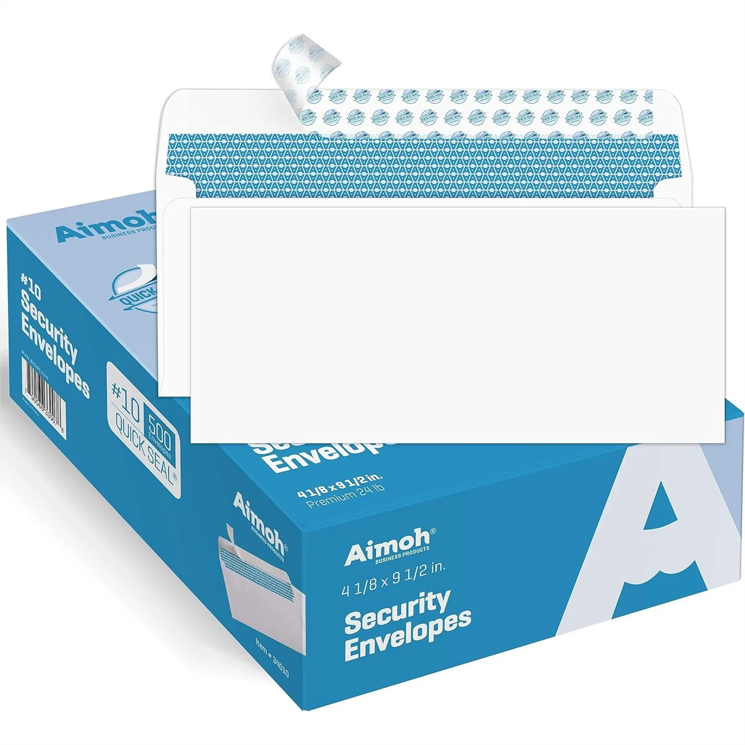 Security Self Seal Envelopes #10, Windowless, Premium Security Tint, Ultra Strong Quick Seal Closure, 4-1/8x9-1/2", White, 500
Security Self Seal Envelopes #10, Windowless, Premium Security Tint, Ultra Strong Quick Seal Closure, 4-1/8x9-1/2", White, 500