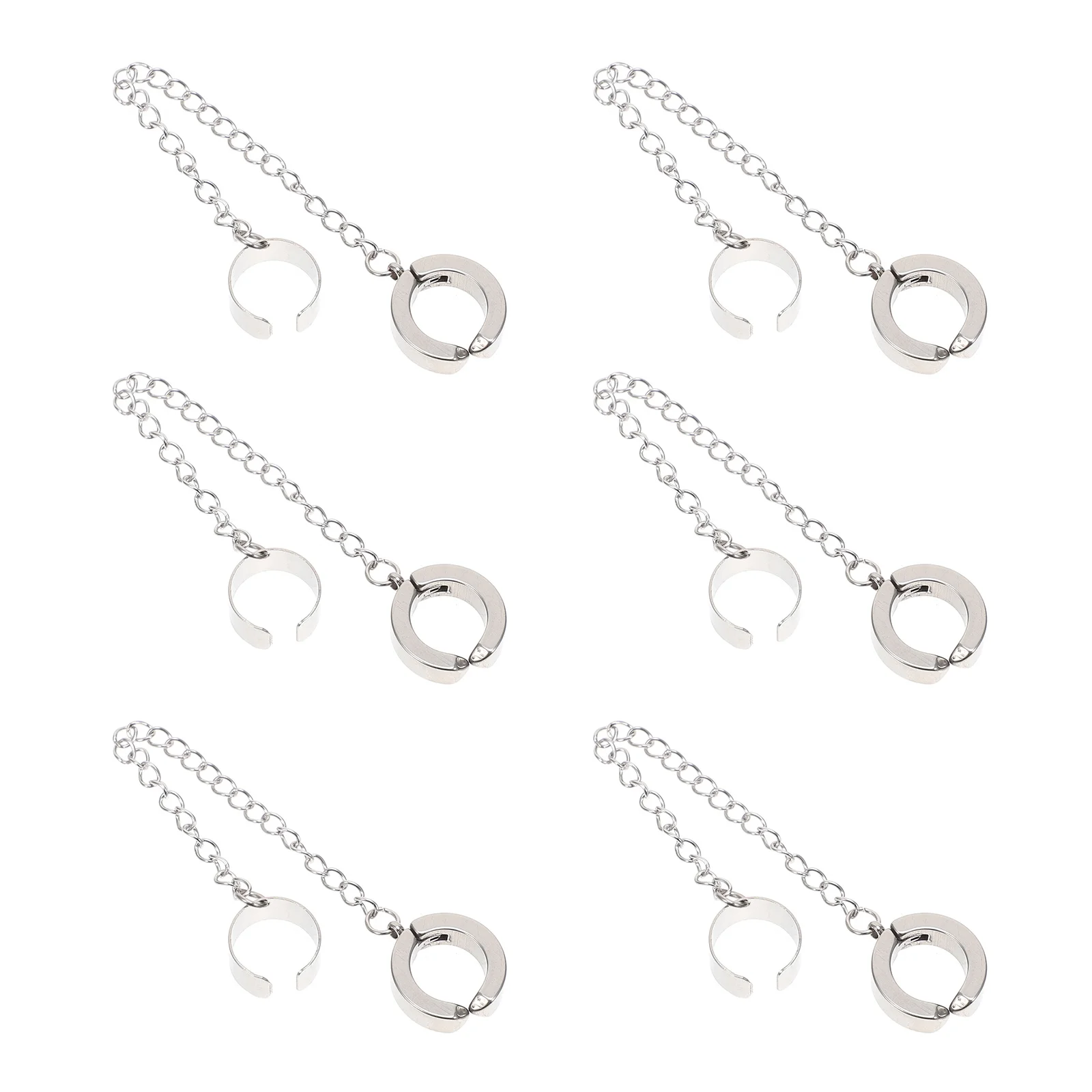 6Pcs Titanium Steel Ear Cuffs Silver Color Fashionable Dangle Clip on Ear Cuff Jewelry Gift for Women Wedding
6Pcs Titanium Steel Ear Cuffs Silver Color Fashionable Dangle Clip on Ear Cuff Jewelry Gift for Women Wedding