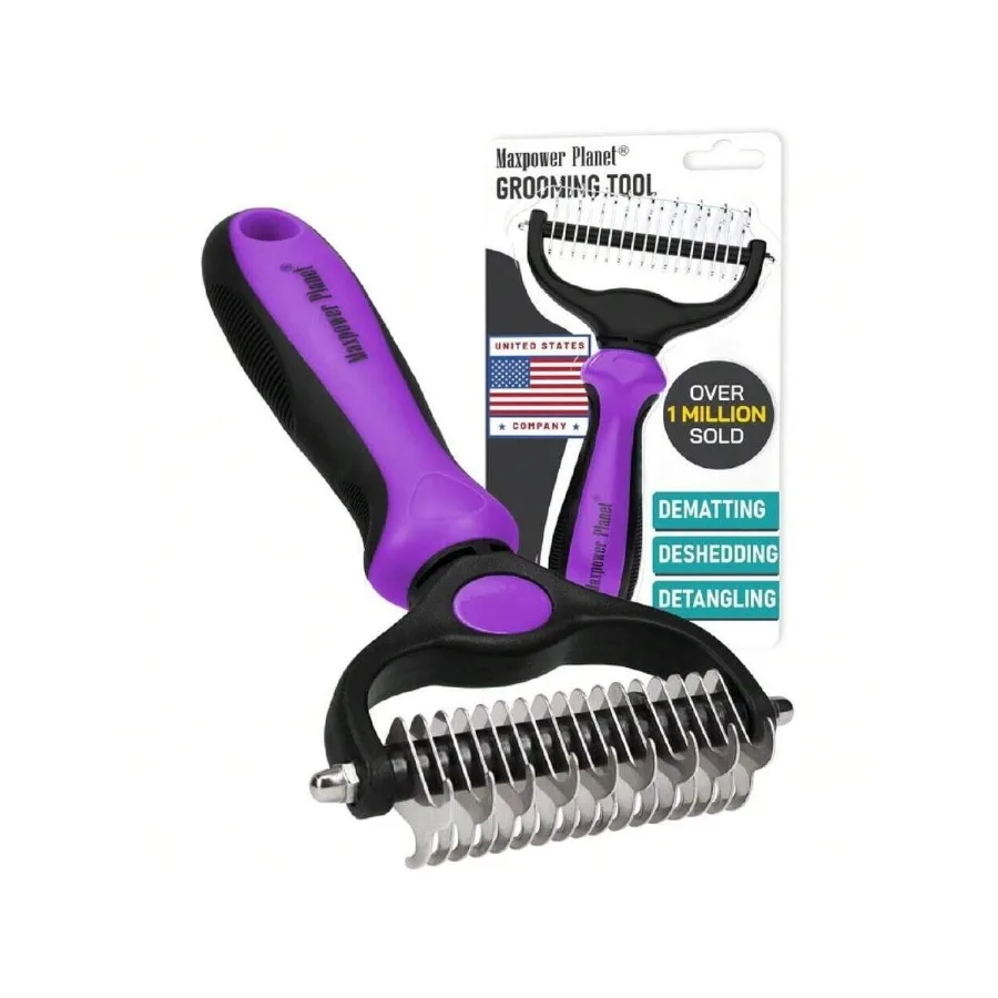 【New Arrival】Pet Dematting Comb 2-Sided Deshedding Brush for Dogs Cats Grooming Tool for Tangles & Mats
【New Arrival】Pet Dematting Comb 2-Sided Deshedding Brush for Dogs Cats Grooming Tool for Tangles & Mats
