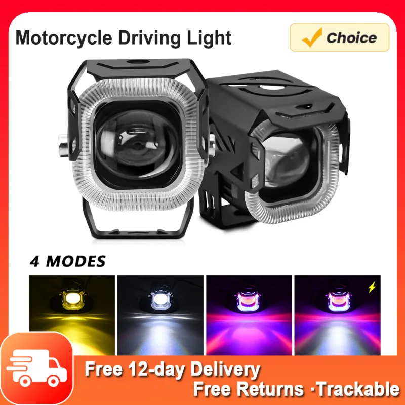 Motorcycle LED Driving Fog Lights 60W 4000LM 4 Lighting Modes LED Auxiliary Lights IP68 Waterproof for Tractor Truck ATV UTV SUV
Motorcycle LED Driving Fog Lights 60W 4000LM 4 Lighting Modes LED Auxiliary Lights IP68 Waterproof for Tractor Truck ATV UTV SUV