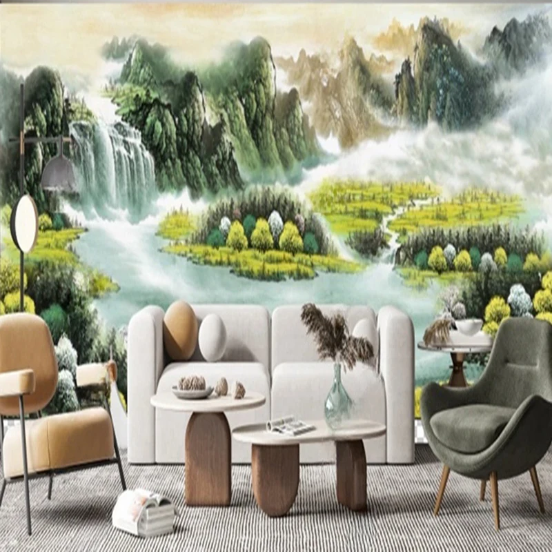Hand-Painted Landscape Tree Waterfall Wall Murals - Custom TV & Sofa Background Wallpaper Modern Home Decor Wall Art Painting
Hand-Painted Landscape Tree Waterfall Wall Murals - Custom TV & Sofa Background Wallpaper Modern Home Decor Wall Art Painting