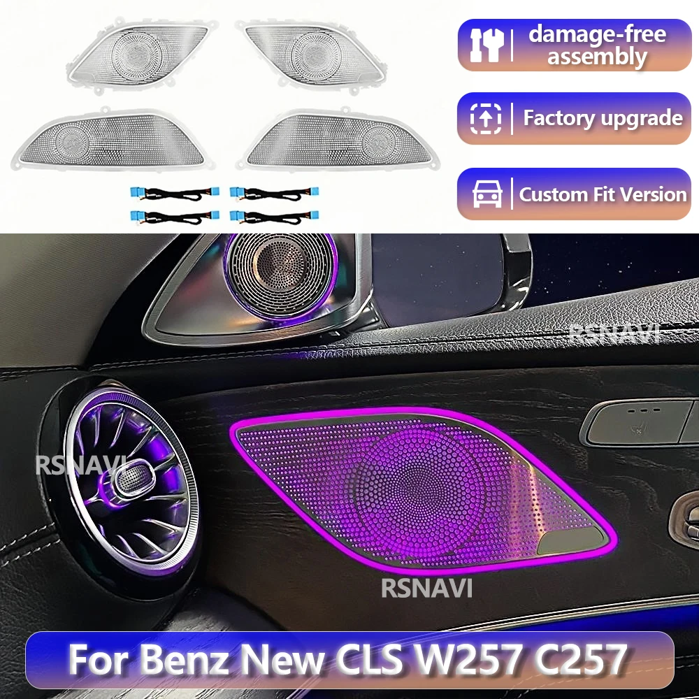 RGB color streamer For Benz CLS-Class W257 C257 2018-2024 Car Doors Speaker Cover Ambient Lighting Speaker Cover Plate
RGB color streamer For Benz CLS-Class W257 C257 2018-2024 Car Doors Speaker Cover Ambient Lighting Speaker Cover Plate