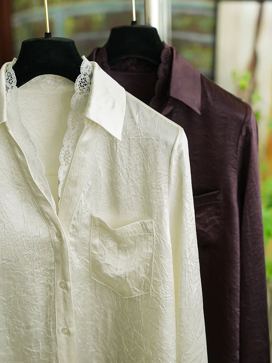 Spring Autumn Original Design Women Loose Exquisite Lace Trim V-neck Shirts/blouses
Spring Autumn Original Design Women Loose Exquisite Lace Trim V-neck Shirts/blouses
