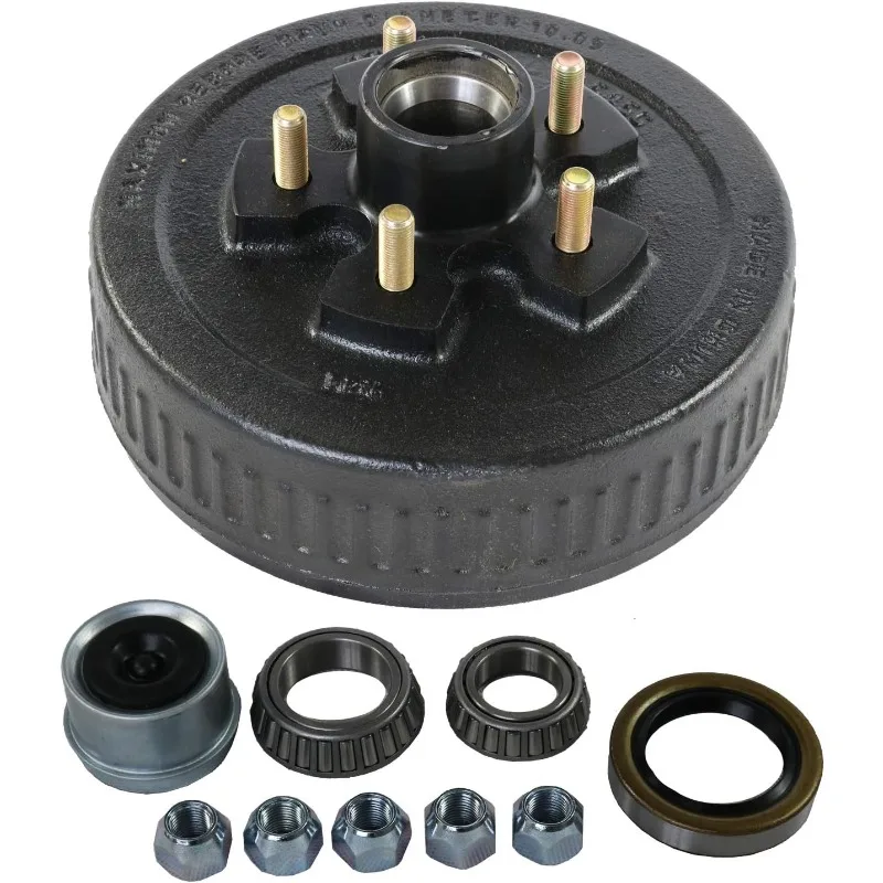 New Trailer Brake Hub Drum 10" X 2-1/4" Kit 5 on 4.5" Replacement for 3500 Lbs Axle - 22001K 008-247-05, 84546
New Trailer Brake Hub Drum 10" X 2-1/4" Kit 5 on 4.5" Replacement for 3500 Lbs Axle - 22001K 008-247-05, 84546