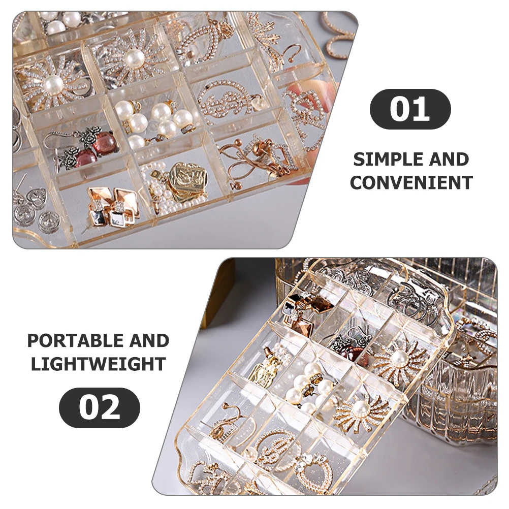 Luxury Transparent Jewelry Box Anti oxidation Earrings Desktop Jewelry Box Necklace Ring Storage Case Desktop ganizer
Luxury Transparent Jewelry Box Anti oxidation Earrings Desktop Jewelry Box Necklace Ring Storage Case Desktop ganizer