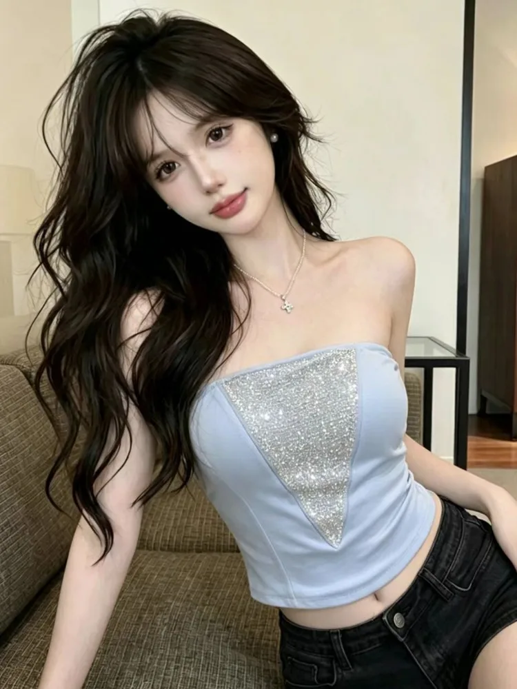 Sexy Pure Desire One-Shoulder Fashion Tube Top Vest Women's Summer New Spicy Girl Style Slimming Inner Wear Outer Wear Short Top
Sexy Pure Desire One-Shoulder Fashion Tube Top Vest Women's Summer New Spicy Girl Style Slimming Inner Wear Outer Wear Short Top