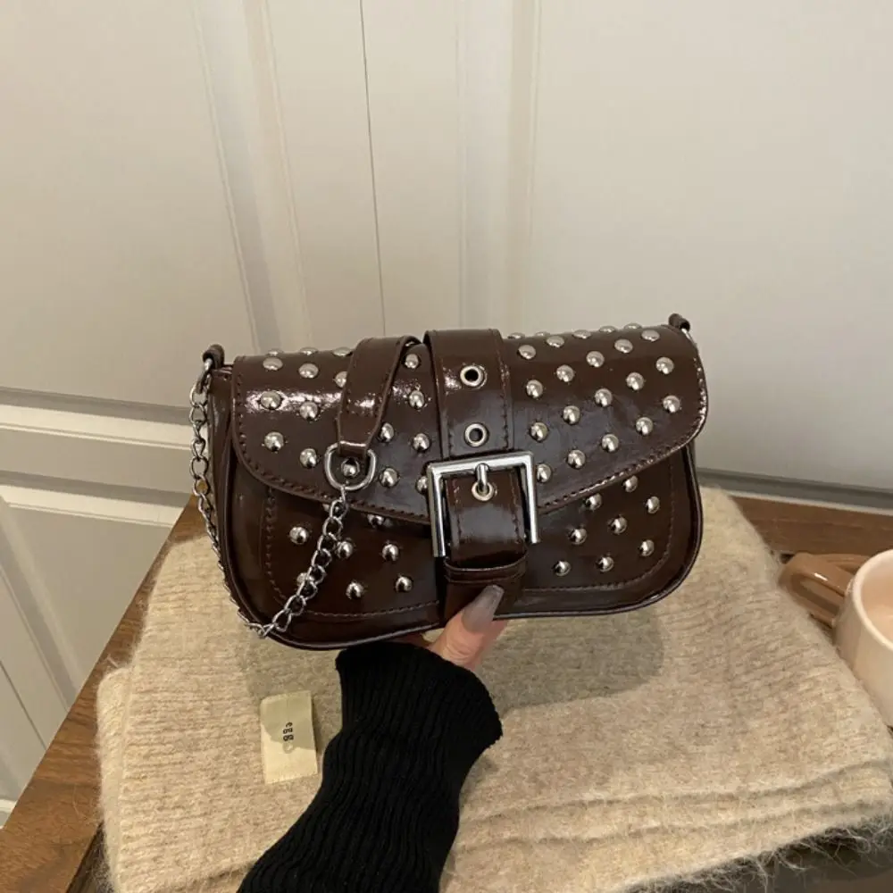 Trend Y2K Rivet Shoulder Bag Pu Leather Retro Motorcycle Bag Fashion Spicy Girl Vintage Underarm Bag Shopping
Trend Y2K Rivet Shoulder Bag Pu Leather Retro Motorcycle Bag Fashion Spicy Girl Vintage Underarm Bag Shopping