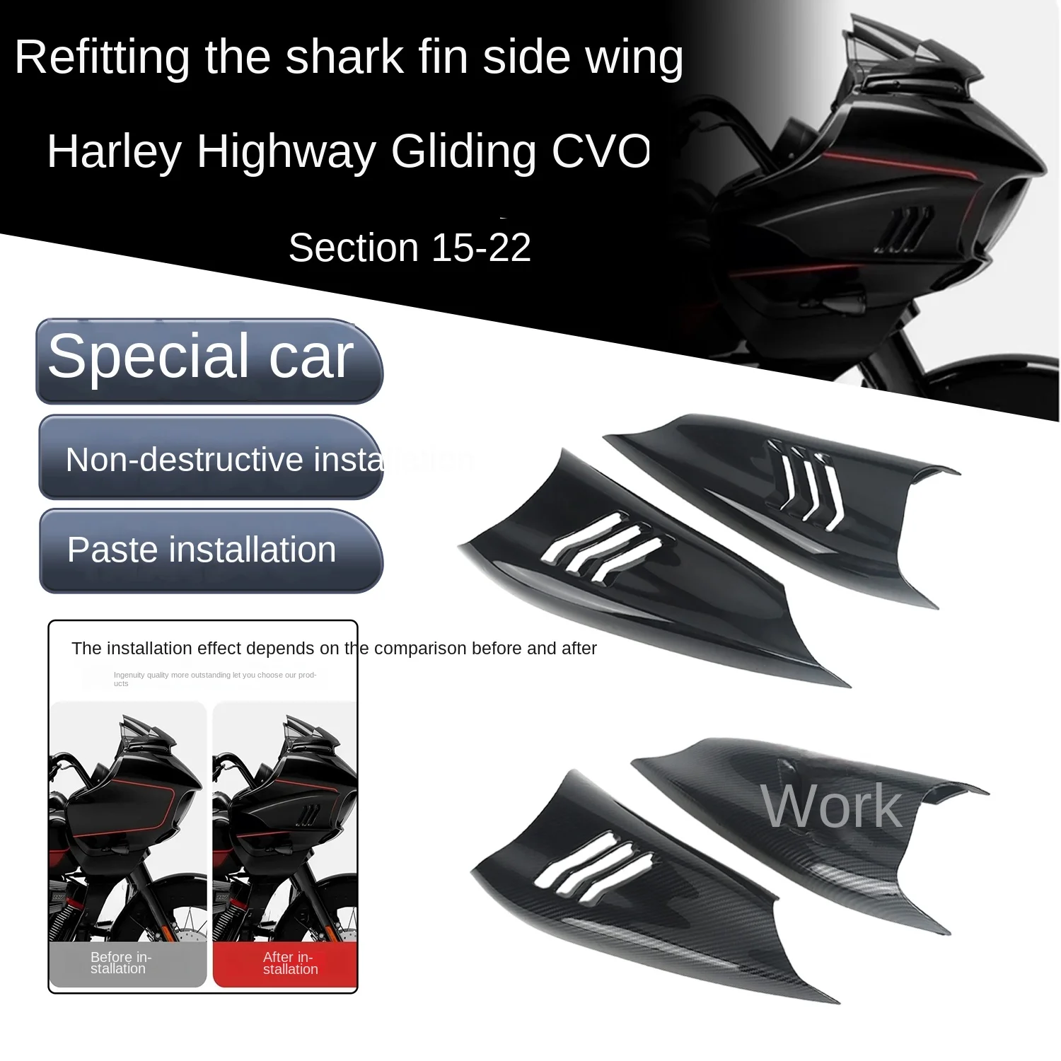 For 15-22 Harley Highway Gliding CVO Modified Shark Fin Side Fixed Wing Dual Light Gliding Windshield
For 15-22 Harley Highway Gliding CVO Modified Shark Fin Side Fixed Wing Dual Light Gliding Windshield