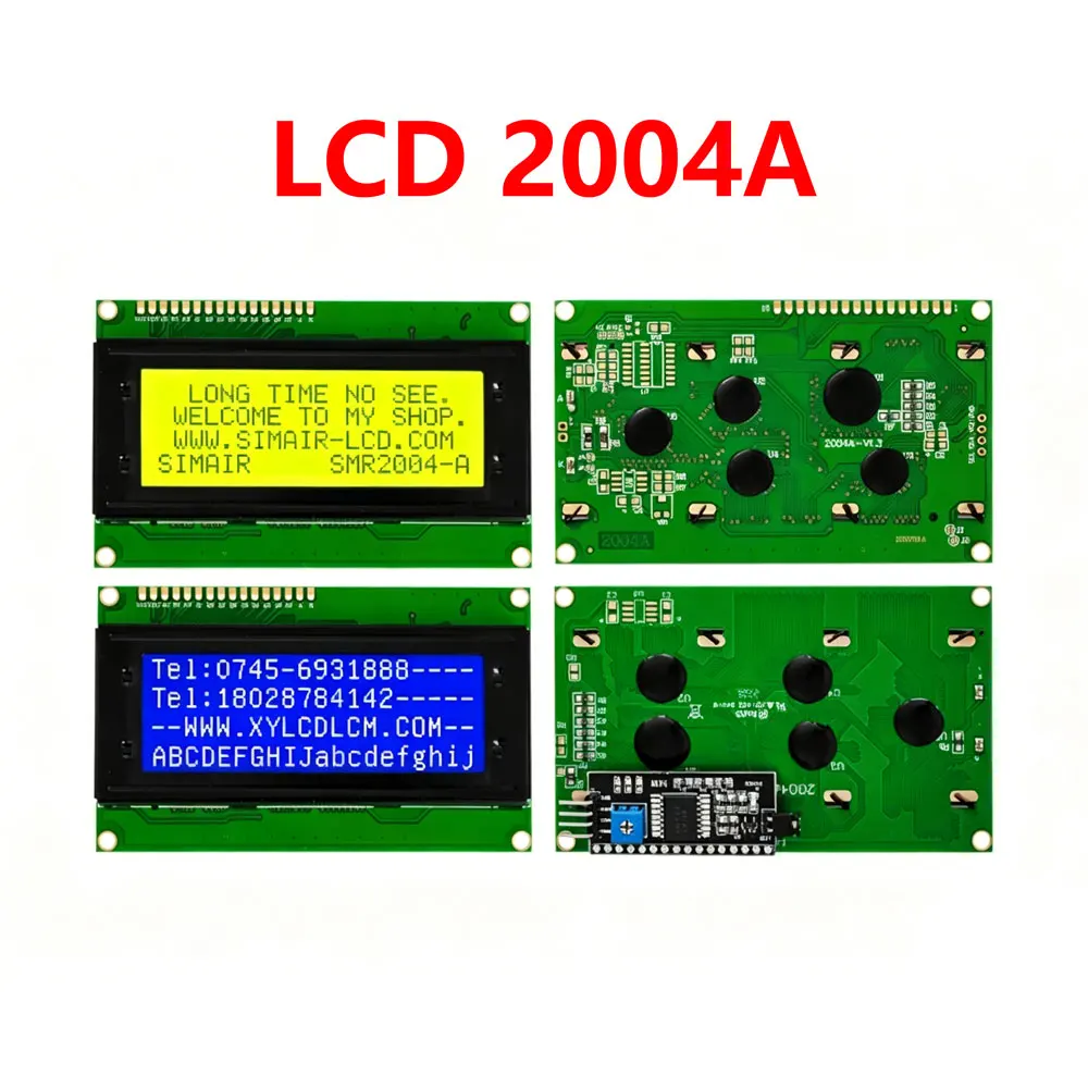 LCD2004+I2C LCD2004 20x4 2004A Blue Green Screen Character LCD IIC Serial Interface Adapter Module LCD2004
LCD2004+I2C LCD2004 20x4 2004A Blue Green Screen Character LCD IIC Serial Interface Adapter Module LCD2004