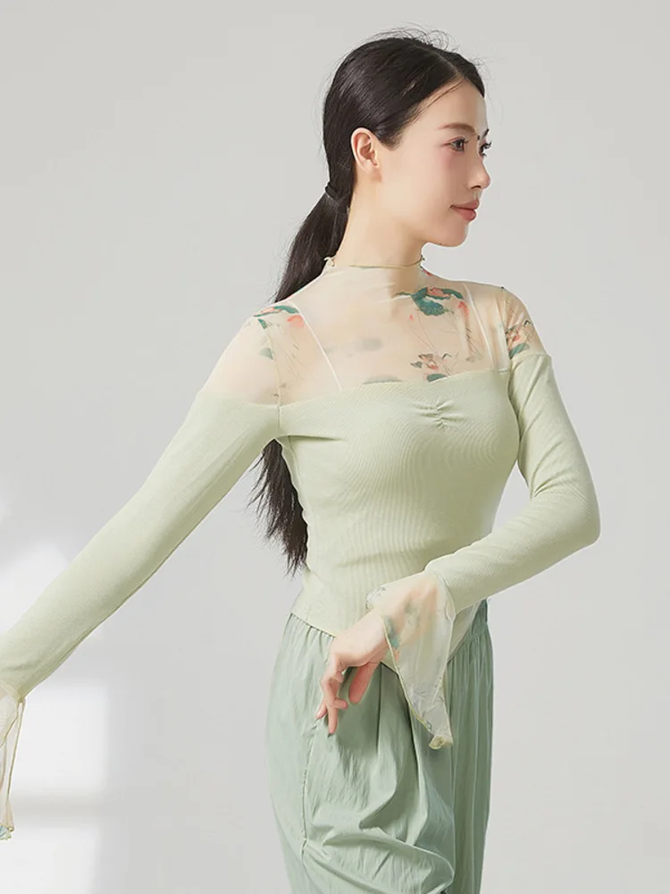 Long Sleeves Modern Dance Waltz Adult Luxury Evening Tops 2025 Party Latin Women Mesh Patchwork Street Female Jazz T-shirt
Long Sleeves Modern Dance Waltz Adult Luxury Evening Tops 2025 Party Latin Women Mesh Patchwork Street Female Jazz T-shirt